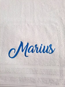 Broderie serviette Marius