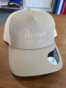 Broderie casquette "Parrain"