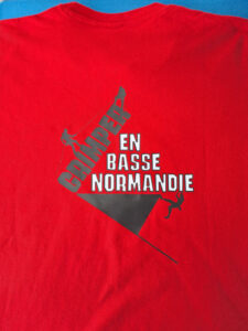 Flocage t-shirt Grimper en Basse-Normandie